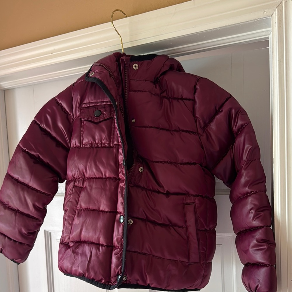 The Children's Place Red Puffer Jacket Quilted Hooded -new no tags